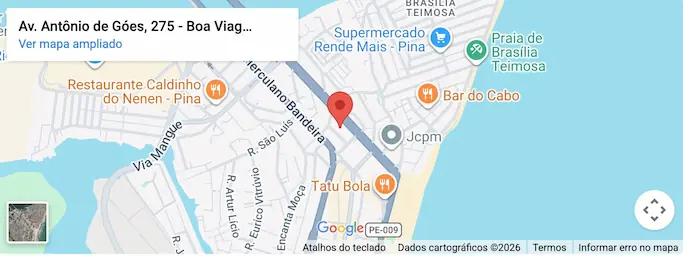 Mapa estático da Unidade Pina - Av. Eng. Domingos Ferreira, 636 - Piso térreo - Loja 17